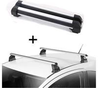 Porte-skis VDP-S4 4 paires de skis + barres de toit VDP EVO ALU compatibles avec Citroën C3 II 5 portes 2009-2016