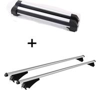 Porte-skis VDP-S4 4 paires de skis + porte-rails Tiger XL compatible avec Peugeot Kadjar à partir de 2015
