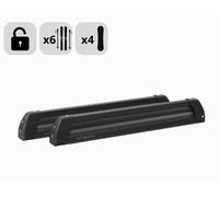 Porte-Skis Voiture Pour Barres Toit Universel 6 Ski 4 Snowboard Nordrive Noir