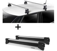 Porte-skis YELO 6 paires de skis + barres de toit VDP EVO ALU compatibles avec Ford Escort 4 portes 1990-1999