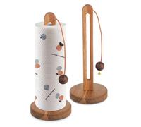 Porte sopalin en Bois d'acacia-Design avec Crochets et antidérapant-Parfait pour Support sopalin et Porte essuie Tout-Compatible avec Rouleaux Standard et Grands