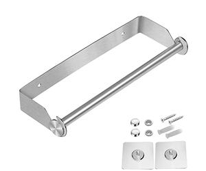 Porte Sopalin Mural Acier Inoxydable Dérouleur Essuie Tout Porte Essuie Tout Mural Auto-adhésif - sans Percage ou à Percer Support Sopalin Porte Rouleau Papier pour Cuisine Salle de Bain, Placards