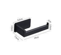 Porte Sopalin Mural Porte-Rouleau de Papier Toilette en Acier Inoxydable Auto-adhésif dans Le Support Soie Salle Bain Finition Noire Installation Facile sans vis Cuisine(Black)