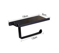 Porte Sopalin Mural Porte-Rouleau de Papier Toilette en Acier Inoxydable Auto-adhésif dans Le Support Soie Salle Bain Finition Noire Installation Facile sans vis Cuisine(Style 2)