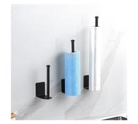 Porte Sopalin Mural Rouleau de Cuisine Papier Accessoire en Acier Inoxydable Salle Bain Toilette Support Mural Porte-Papier Serviette Accessoires Supports Cuisine(Black 32.5cm)