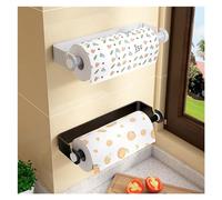 Porte Sopalin Mural Support de Film Alimentaire Noir Accessoires Cuisine Porte-Serviettes en Papier Salle Bain Rouleau Support Distributeur d'argent Fournitures Cuisine(Silver 32 CM)