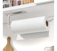 Porte Sopalin Mural - Tous Deux Disponibles en Adhésif et en Perçage - Argent Support Sopalin pour Cuisine Salle de Bains - Porte Essuie Tout Adhesif - Matériau en Alliage D'aluminium Non Creux