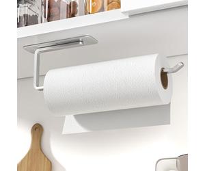 Porte Sopalin Mural - Tous Deux Disponibles en Adhésif et en Perçage - Argent Support Sopalin pour Cuisine Salle de Bains - Porte Essuie Tout Adhesif - Matériau en Alliage D'aluminium Non Creux