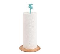 Porte Sopalin sur Pied Moderne | Support Essuie Tout en Bois avec Lapin Turquoise | Dérouleur Sopalin pour Plan de Travail, Cadeau de Pâques