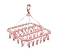Porte-sous-Vêtements - Pinces à Linge pour Séchage,Séchoir à Linge Pivotant Anti-Vent avec 32 Pinces pour Chaussettes, sous-Vêtements, Soutiens-Gorge et Textiles