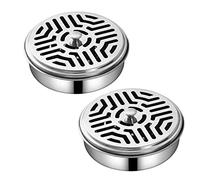 Porte Spirale Anti Moustique, 2pcs Support de Bobine de Moustique avec Couvercle, Porte Encens Classique pour Maison, Camping, Jardin, Aller à pêche