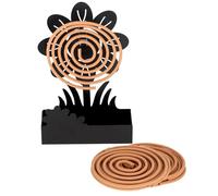 Porte-spirale de citronnelle en fer et 10 spirales de citronnelle à faire brûler