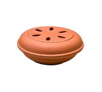 Porte-spirales anti-moustiques en terre cuite, 16 x 3 cm, support pour encens, décoratif pour intérieur et extérieur, artisanal