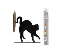 Porte-spirales d'encens chat noir + 14 bâtonnets d'encens ayurvédique Noir G