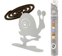 Porte-spirales d'encens escargot blanc + 14 bâtonnets d'encens ayurvédique Multicolore