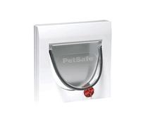 PetSafe Chatière Classique Staywell – 4 options de fermeture manuelle, magnétique – Blanc