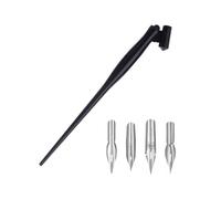 Porte-stylo à plume et 4 embouts remplaçables en résine pour débutants, dessin, lettrage, croquis, lettrage