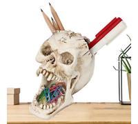 Porte-stylo, boîte à crayons de tête de mort, organisateur de stylo crâne
