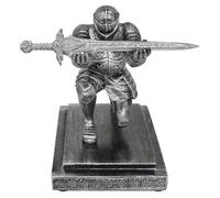 Porte-stylo de chevalier, guerrier blindé médiéval, organisateur de bureau cool, presse-papiers pour la cape du guide de garde, ornements agenouillés du centurion romain, cadeaux pour hommes