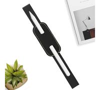 Porte-stylo élastique pour ordinateur portable - Pochette à stylo | Étui amovible réglable pour voyage, lieu de travail, école, journaux, planificateurs de livres, Style court noir, Refer to
