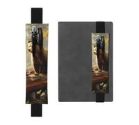 Porte-stylo élastique pour ordinateur portable, pochette en cuir PU pour | Trousse à crayons avec motif d'ours mignons jouant dans l'arbre - Peut contenir 2 à 3 stylos - Noir