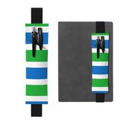 Porte-stylo en cuir avec drapeau de la Sierra Leone - Fournitures de bureau - Amovible pour agenda, manuel, livre planifié, adapté