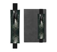 Porte-stylo en cuir avec inscription « LLKGOT Big Dinosaur in The Forest » pour journaux, agendas, planificateurs - Pochette à sangle réglable