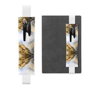 Porte-stylo en cuir avec inscription « LLKGOT Sheep on the Hill side » pour journaux, agendas, planificateurs - Pochette à sangle réglable