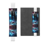 Porte-stylo en cuir avec inscription « RRKDOY Big Spider in The Starry Sky » pour journaux, agendas, planificateurs - Pochette à sangle réglable