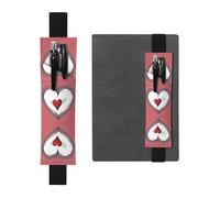 Porte-stylo en cuir avec inscription « RRKDOY Have a Loving Heart » pour journaux, agendas, planificateurs - Pochette à sangle réglable