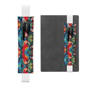 Porte-stylo en cuir blanc avec bande élastique réglable de 21,1 à 4,6 cm pour ordinateur portable, agenda, journal intime