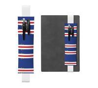 Porte-stylo en cuir blanc avec motif drapeau MJHKXLJ du Cap-Vert, bande élastique réglable de 21,1 à 4,6 cm pour ordinateur portable, agenda, journal intime