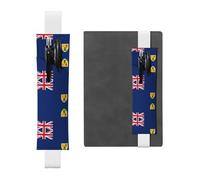 Porte-stylo en cuir blanc signet drapeau WZYWHJ des îles Turques et Caïques imprimés - Bande élastique en cuir PVC de qualité supérieure pour cahiers, journaux et planificateurs