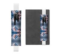 Porte-stylo en cuir blanc signet WZYWHJ Top of The Snowy Mountain Printing - Premium PVC Leather Elastic Band Design for Notebooks, Journals and Planners