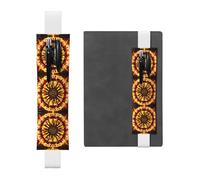 Porte-stylo en cuir blanc signet WZYWHJ Turning The Flame Prints - Bande élastique en cuir PVC de qualité supérieure pour cahiers, journaux et planificateurs