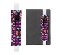 Porte-stylo en cuir blanc WHJSHOP filante avec bande élastique réglable de 21,1 à 4,6 cm pour ordinateur portable, agenda, journal intime