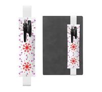 Porte-stylo en cuir blanc WHJSHOP rotatif et volant, bande élastique réglable de 21,1 à 4,6 cm pour ordinateur portable, agenda, journal intime