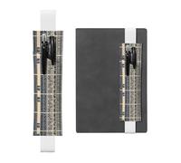 Porte-stylo en cuir blanc WZYWHJ avec illustration des peuples africains - Bande élastique en cuir PVC de qualité supérieure pour cahiers, journaux et planificateurs