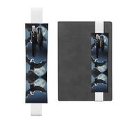 Porte-stylo en cuir blanc WZYWHJ Eagle Under The Stars Prints - Bande élastique en cuir PVC de qualité supérieure pour cahiers, journaux et planificateurs
