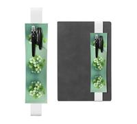 Porte-stylo en cuir blanc WZYWHJ Lucky Clover Picture - Bande élastique en cuir PVC de qualité supérieure pour cahiers, journaux et planificateurs