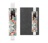 Porte-stylo en cuir blanc WZYWHJ mignon imprimé tigre blanc - Design élastique en cuir PVC de qualité supérieure pour cahiers, journaux et planificateurs