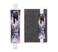 Porte-stylo en cuir blanc WZYWHJ Sakura Cascade Image - Bande élastique en cuir PVC de qualité supérieure pour cahiers, journaux et planificateurs