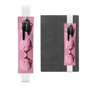 Porte-stylo en cuir blanc WZYWHJ Super Ice Cream Picture - Bande élastique en cuir PVC de qualité supérieure pour cahiers, journaux et planificateurs