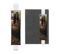 Porte-stylo en cuir blanc YYHHAOFA Harvest Turquie avec bande élastique réglable de 21,1 à 4,6 cm pour carnets, agendas, manuels, planificateurs