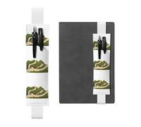 Porte-stylo en cuir blanc YYHWHJDE The Great Wall of China Prints Bande élastique réglable de 21,1 à 4,6 cm pour cahiers, agendas, manuels et planificateurs