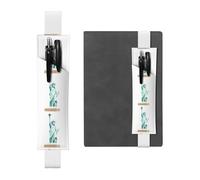 Porte-stylo en cuir blanc YYHWHJDE The Majestic Statue de la Liberté, bande élastique réglable de 21,1 à 4,6 cm, convient à la plupart des carnets et agendas