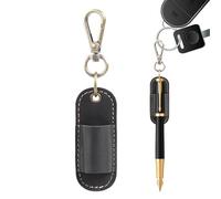 Porte-stylo en cuir - Étui de rangement portable en cuir avec dragonne - Anti-pertes pour trottoir, ordinateur portable et crayon - Idéal pour bureau, école, maison, café, hôpital