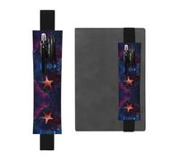 Porte-stylo en cuir GGNKDL étoile de mer avec motif corail pour journaux, agendas, planificateurs - Pochette à sangle réglable