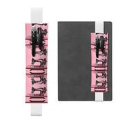 Porte-stylo en cuir GGNKDL vintage rose motif machine à coudre pour journaux, agendas, planificateurs - Sangle réglable, blanc, Taille unique
