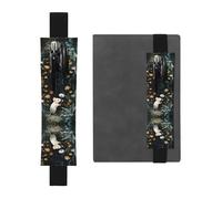 Porte-stylo en cuir marque-page GGNKDL la souris à fleurs pour journaux, agendas, planificateurs - Pochette à sangle réglable